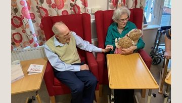 Kent care home Resident celebrates 90th birthday with his wife